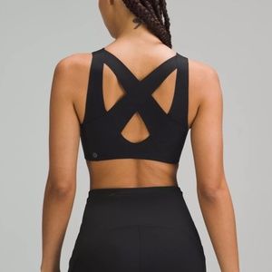 Lululemon Enlite 34E Back Weave Padded High Support Running Bra Black